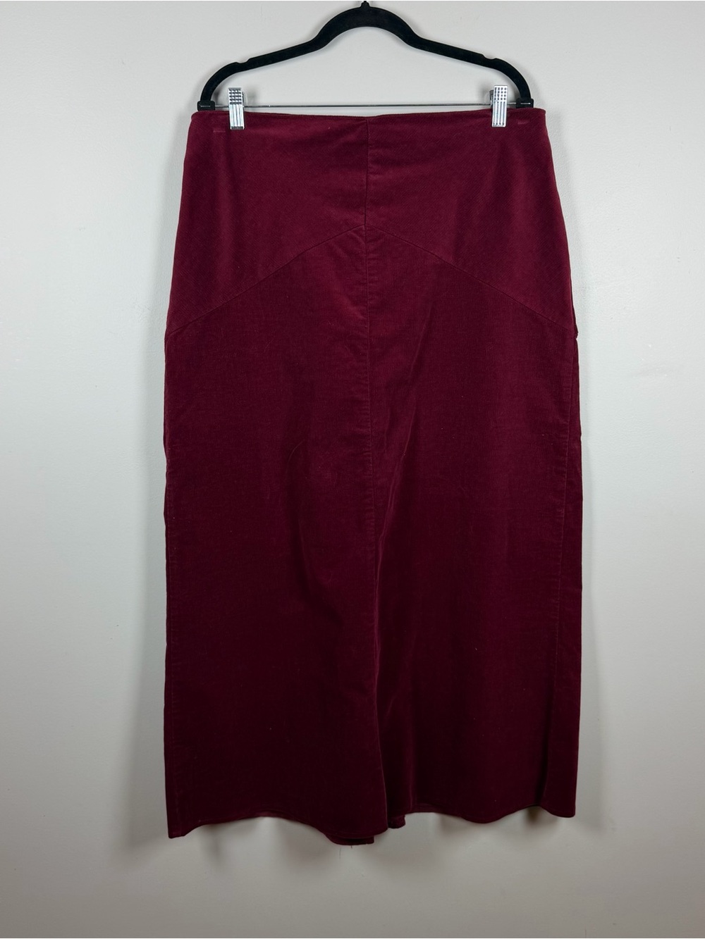 Vintage Carolina Blues Burgundy Red Corduroy Midi Fall Cottagecore Skirt Size 14